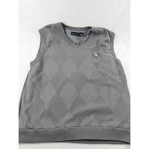 Men's Navy Scottish Winds Hybrid Golf Vest 2XL Lined National Golf Club EUC